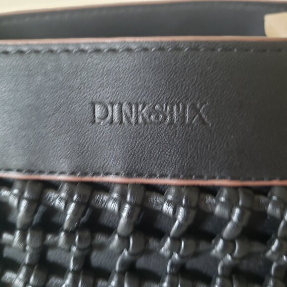 Pinkstix NWT Black Woven Bucket Bag – Vegan Shoulder Purse - Picture 3 of 16